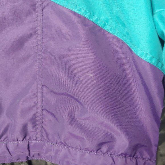 Vintage 90s Columbia Radial Sleeve Mens Large Parka Jacket Purple Teal - Picture 12 of 12